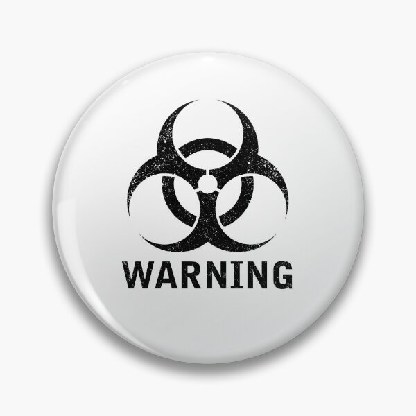 Item preview, WARNING word with Biohazard symbol designed and sold by Dreamakerstudio.