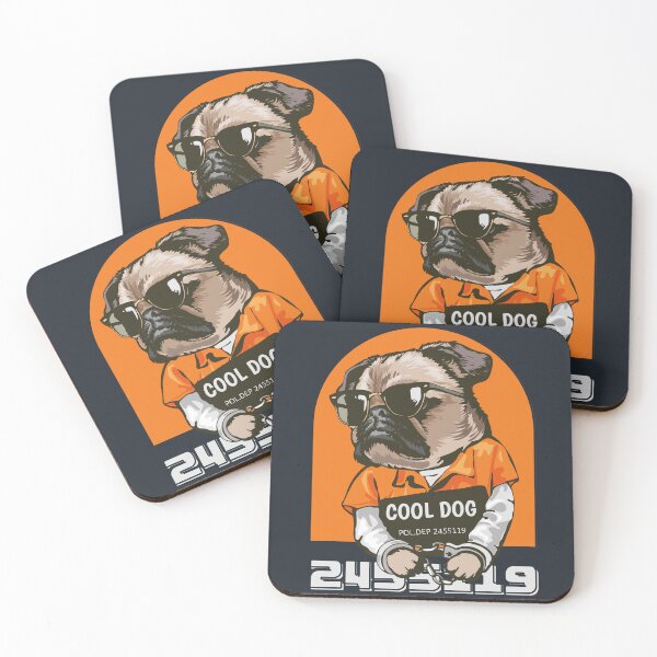 Item preview, Cool Dog Prison Pug designed and sold by redbubblebyuzka.