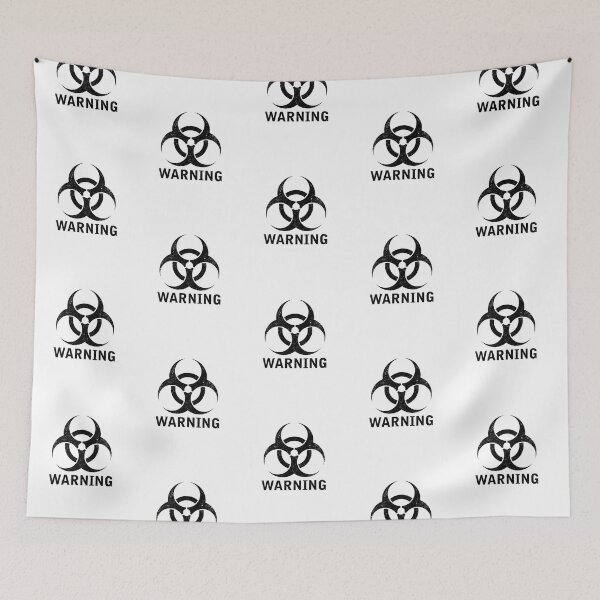 Item preview, WARNING word with Biohazard symbol designed and sold by Dreamakerstudio.