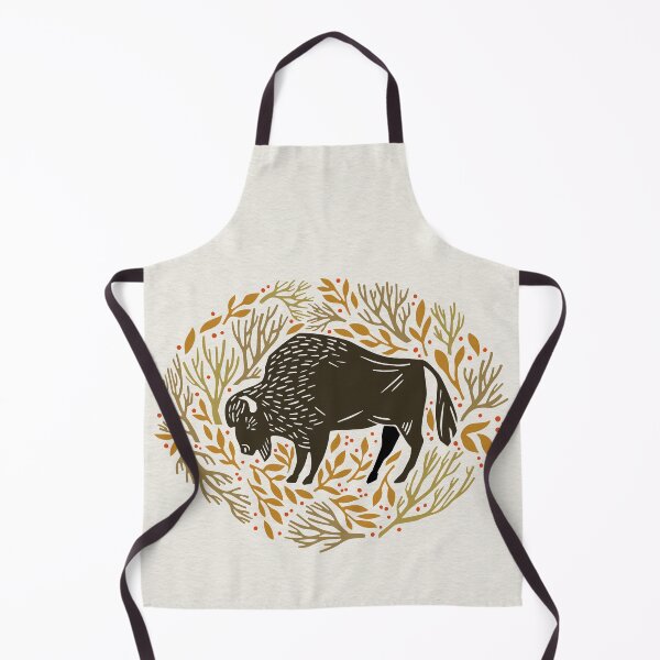 Item preview, Folk Forest Bison on Textured Natural Paper designed and sold by cindytomczyklee.