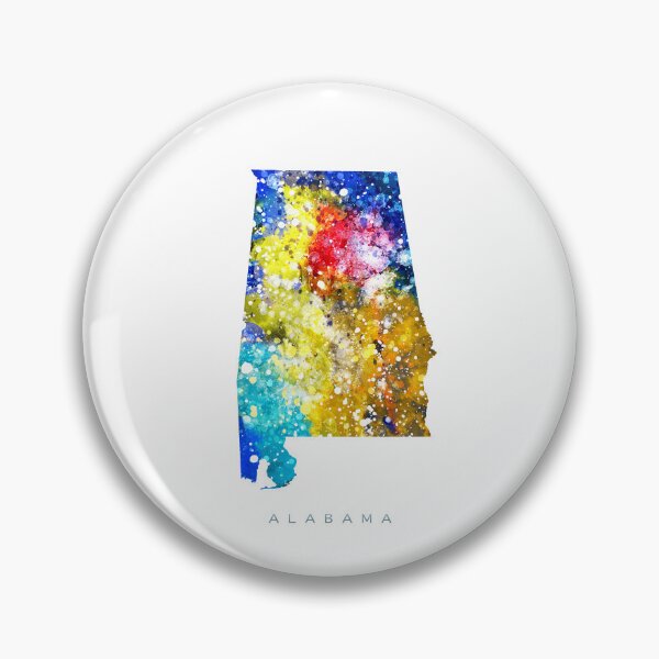 Item preview, Alabama Map Watercolor Painting designed and sold by InkistPrints.