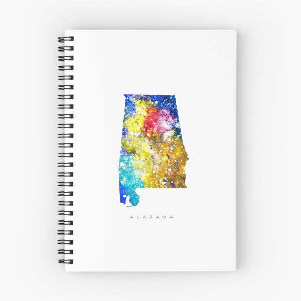 Item preview, Alabama Map Watercolor Painting designed and sold by InkistPrints.