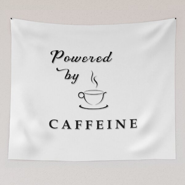 Item preview, Vintage Powered by Caffeine Black Lettering Quote designed and sold by LindaCooke.