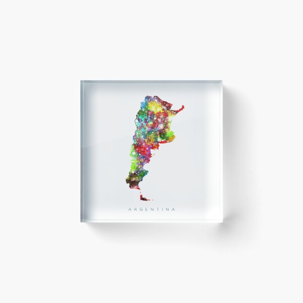Item preview, Argentina Map Watercolor Painting designed and sold by InkistPrints.