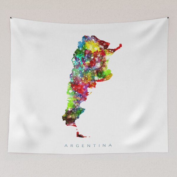 Item preview, Argentina Map Watercolor Painting designed and sold by InkistPrints.