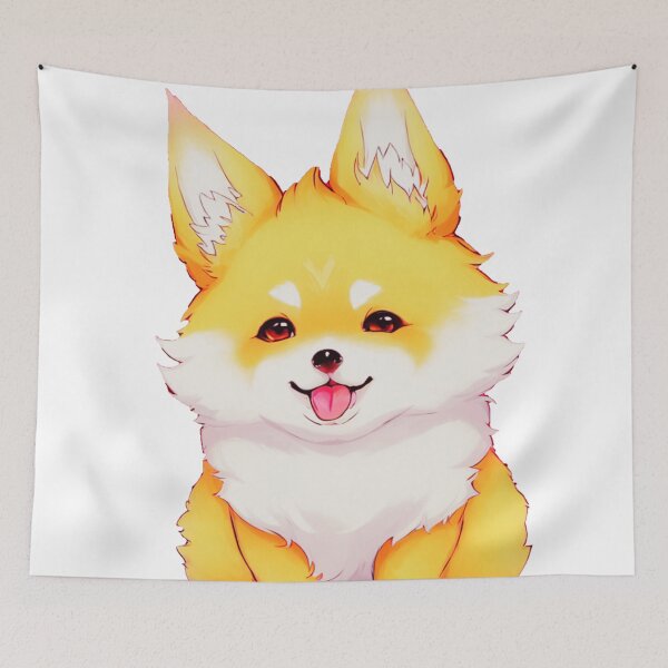Item preview, A cute fluffy and happy dog sitting down obediently designed and sold by Pinghing.