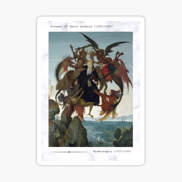 Item preview, Michelangelo Buonarroti's The Torment of Saint Anthony (c. 1487–1488) designed and sold by RLEArtSolutions.