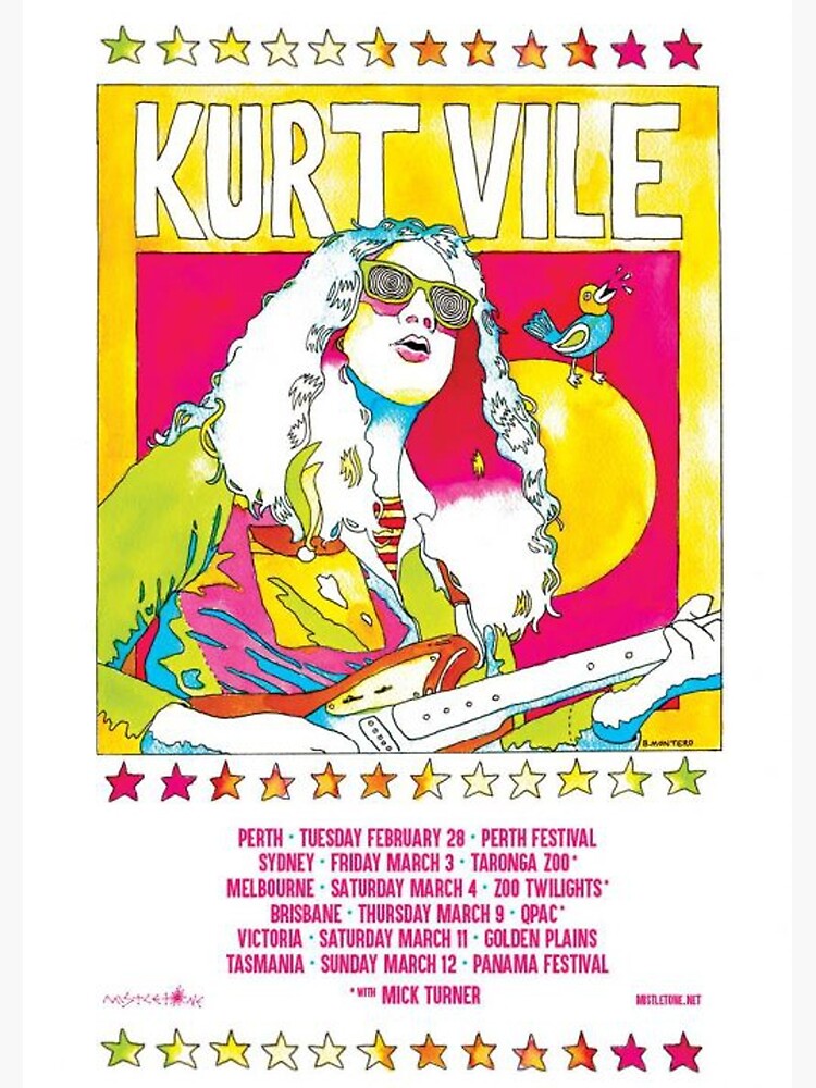 Kurt Vile - Tour Poster by onceqt
