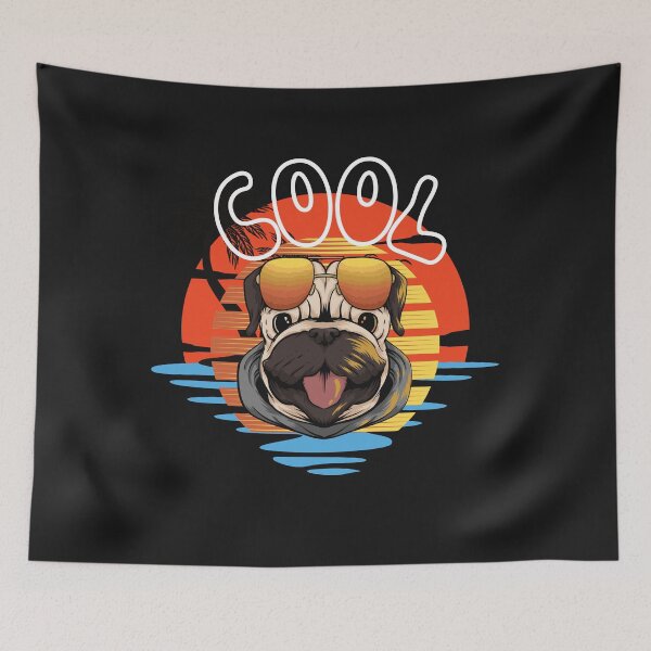 Item preview, DOG WITH GLASSES PUG designed and sold by starfishstuff.