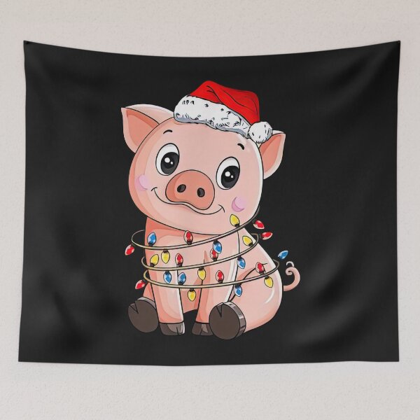 Item preview, Santa Pig Christmas Lights Pig Lover Christmas designed and sold by NancyxEasSHOP.