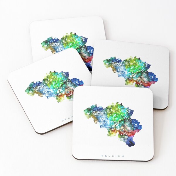 Item preview, Belgium Map Watercolor Painting designed and sold by InkistPrints.