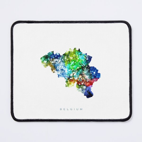 Item preview, Belgium Map Watercolor Painting designed and sold by InkistPrints.