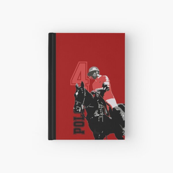 polo player red 4 Hardcover Journal