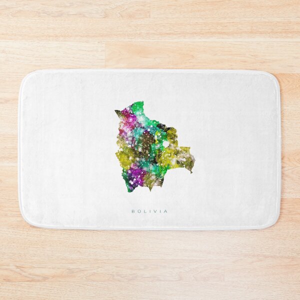 Item preview, Bolivia Map Watercolor Painting designed and sold by InkistPrints.
