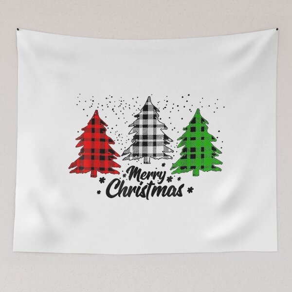 Item preview, Merry Christmas Tree Buffalo Plaid Red White Green Light Top designed and sold by IsraelCastro.