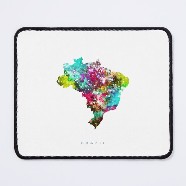 Item preview, Brazil Map Watercolor Painting designed and sold by InkistPrints.