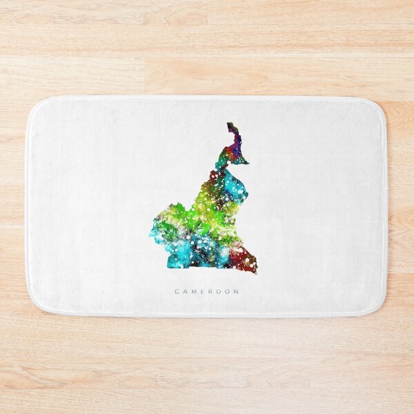 Item preview, Cameroon Map Watercolor Painting designed and sold by InkistPrints.