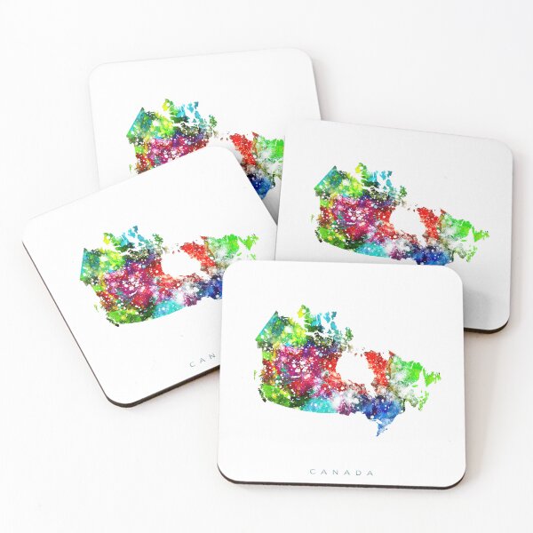 Item preview, Canada Map Watercolor Painting designed and sold by InkistPrints.