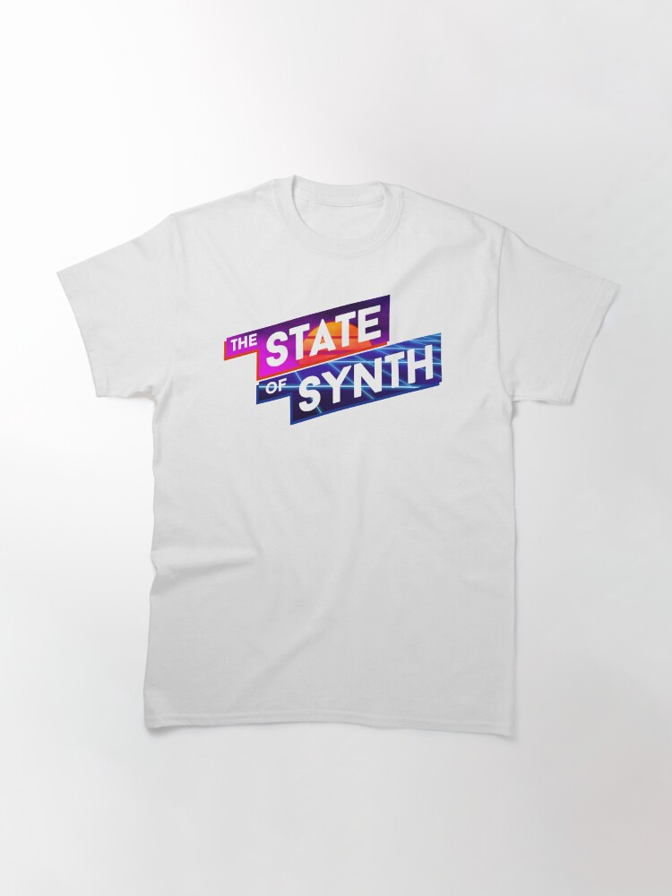 Thumbnail 2 of 7, Classic T-Shirt, The State of Synth Sunset designed and sold by neonfawkes.