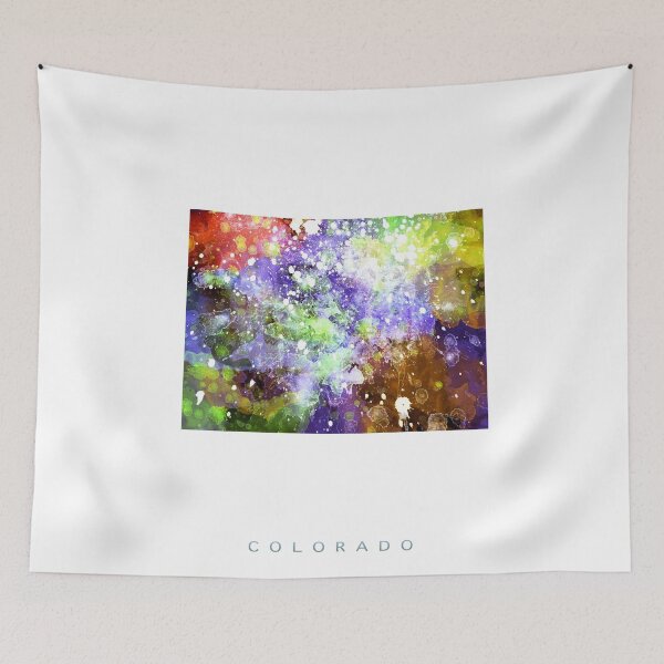 Item preview, Colorado Map Watercolor Painting designed and sold by InkistPrints.