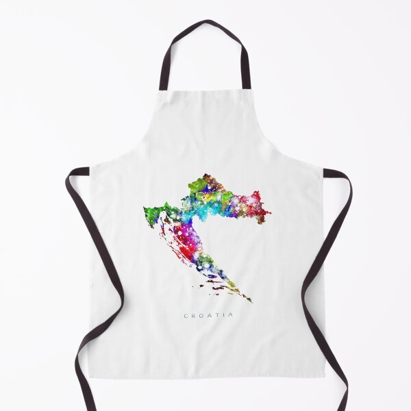 Item preview, Croatia Map Watercolor Painting designed and sold by InkistPrints.