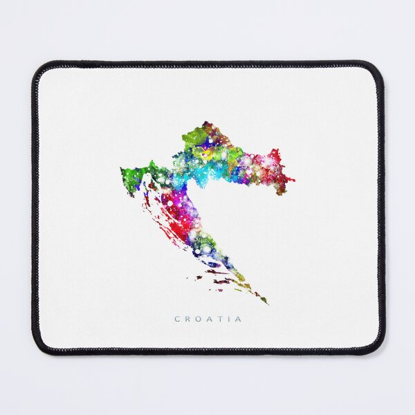 Item preview, Croatia Map Watercolor Painting designed and sold by InkistPrints.