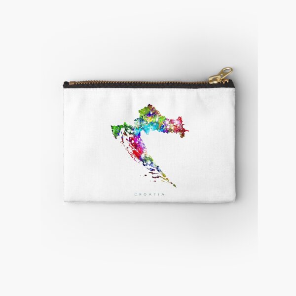 Item preview, Croatia Map Watercolor Painting designed and sold by InkistPrints.