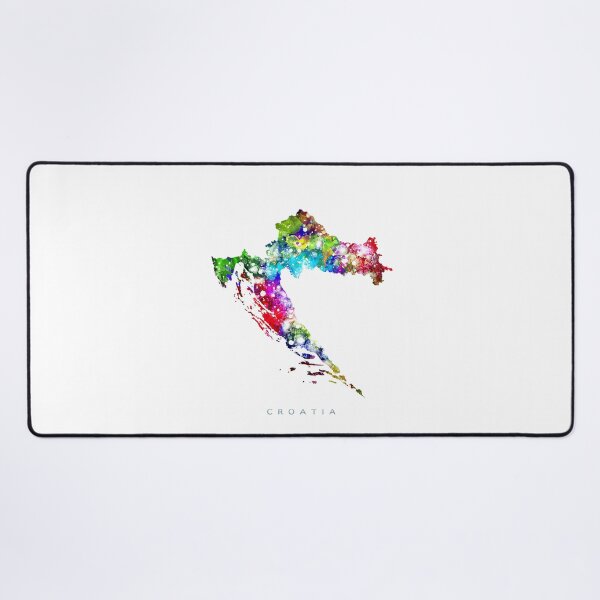Item preview, Croatia Map Watercolor Painting designed and sold by InkistPrints.