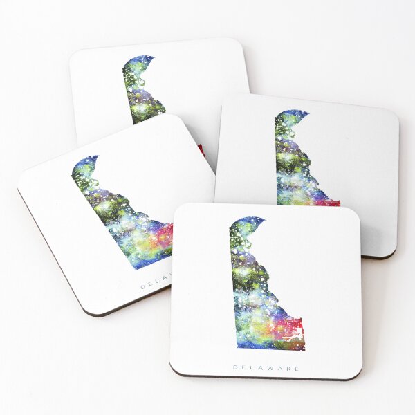 Item preview, Delaware Map Watercolor Painting designed and sold by InkistPrints.