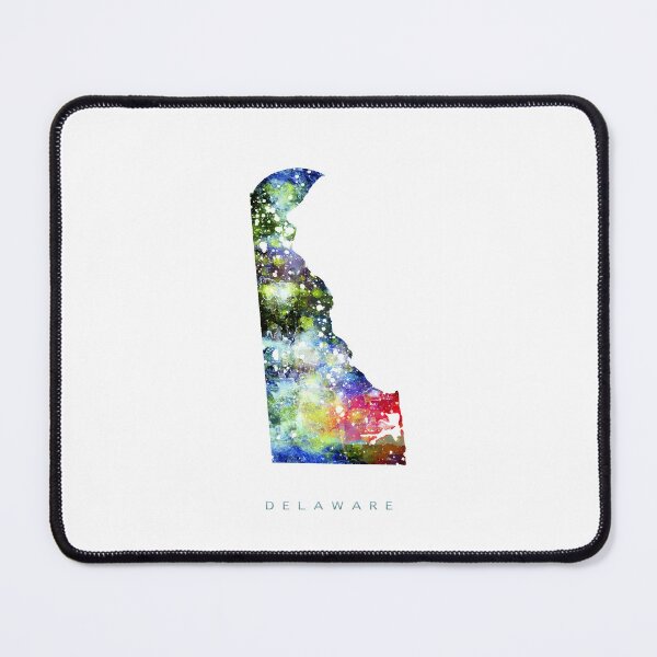 Item preview, Delaware Map Watercolor Painting designed and sold by InkistPrints.