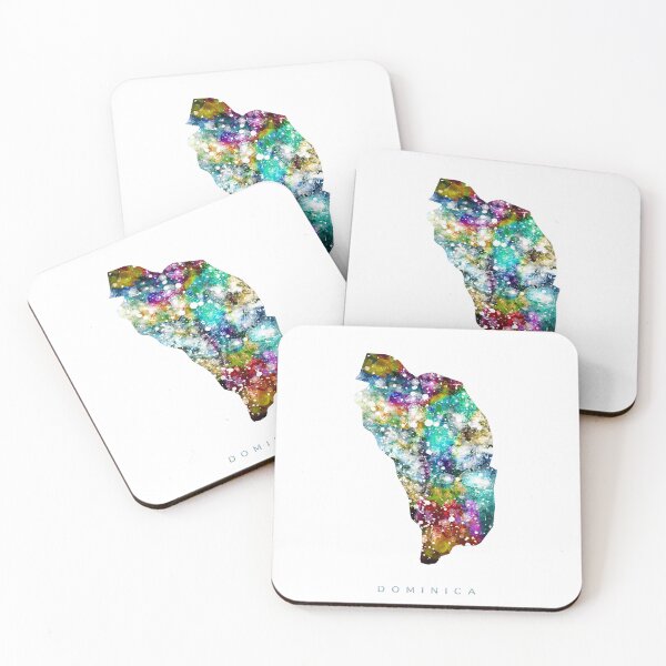 Item preview, Dominica Map Watercolor Painting designed and sold by InkistPrints.