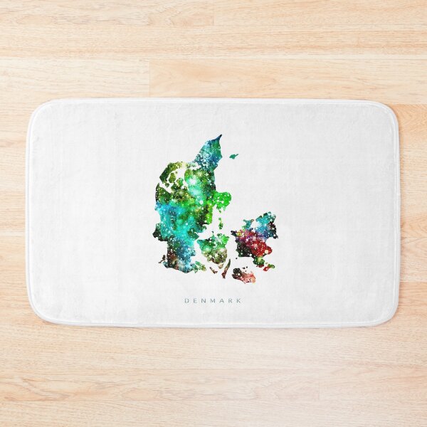 Item preview, Denmark Map Watercolor Painting designed and sold by InkistPrints.