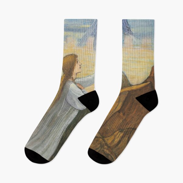 Item preview, The Guardian Angel | Edward Coley Burne-Jones | 1890 Pre-Raphaelite Art designed and sold by CJET.