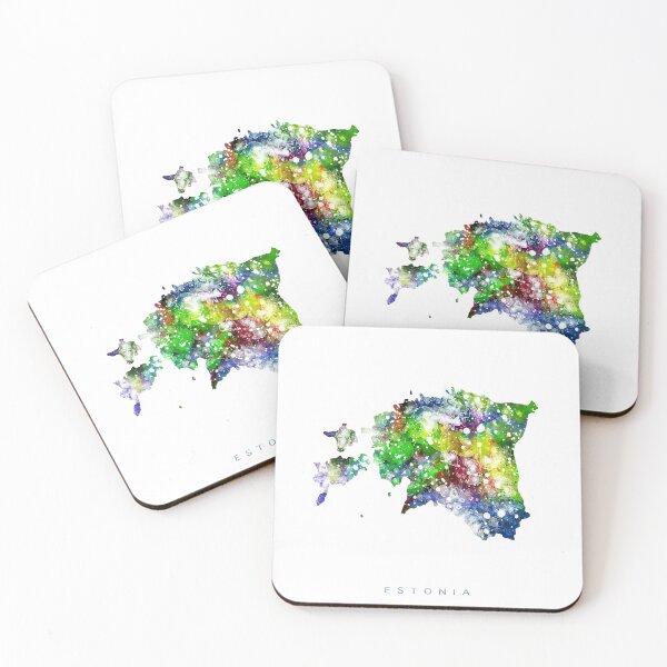 Item preview, Estonia Map Watercolor Painting designed and sold by InkistPrints.
