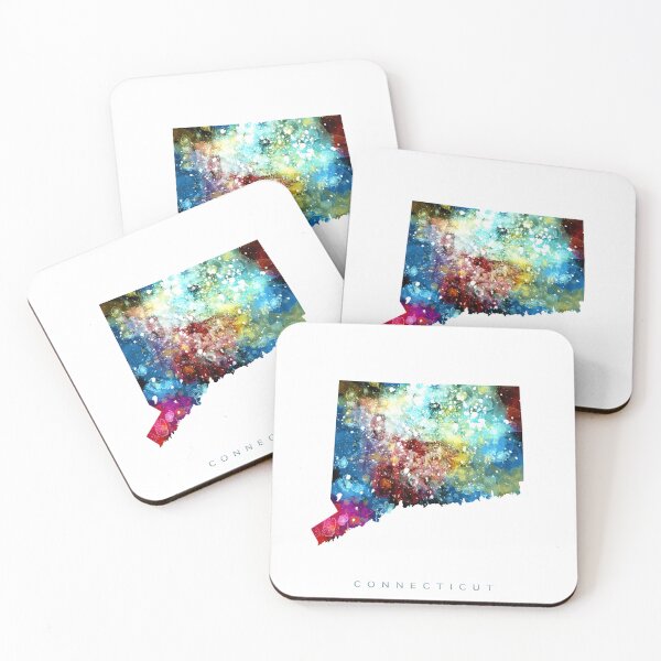 Item preview, Connecticut Map Watercolor Painting designed and sold by InkistPrints.