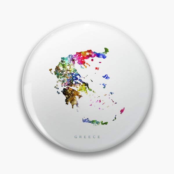 Item preview, Greece Map Watercolor Painting designed and sold by InkistPrints.