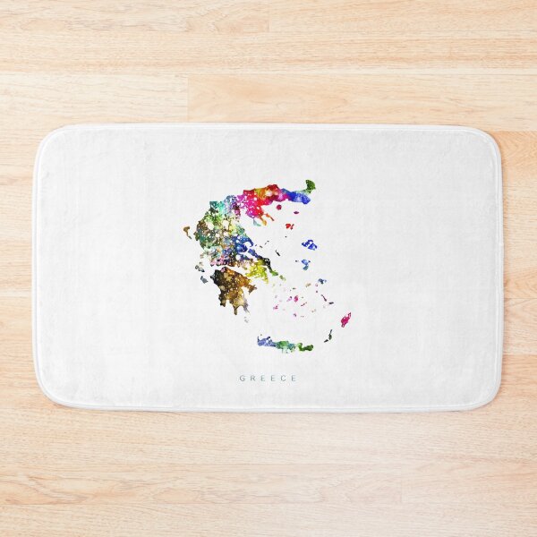 Item preview, Greece Map Watercolor Painting designed and sold by InkistPrints.