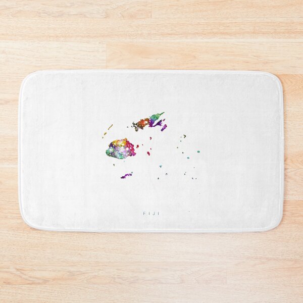 Item preview, Fiji Map Watercolor Painting designed and sold by InkistPrints.