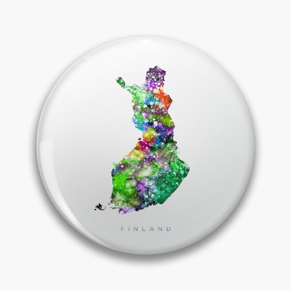 Item preview, Finland Map Watercolor Painting designed and sold by InkistPrints.