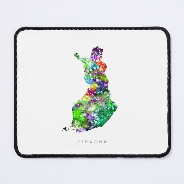 Item preview, Finland Map Watercolor Painting designed and sold by InkistPrints.