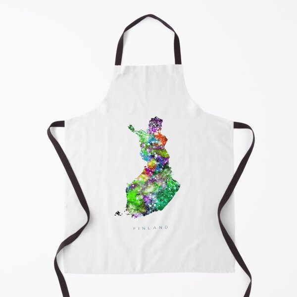 Item preview, Finland Map Watercolor Painting designed and sold by InkistPrints.