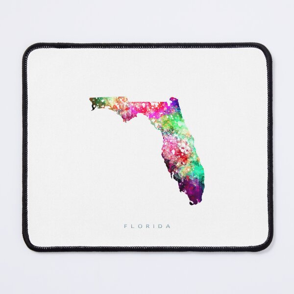Item preview, Florida Map Watercolor Painting designed and sold by InkistPrints.