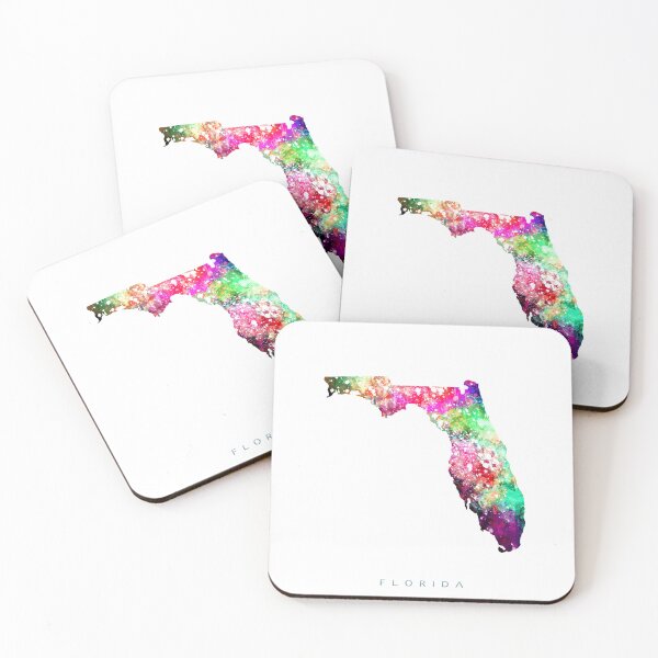 Item preview, Florida Map Watercolor Painting designed and sold by InkistPrints.