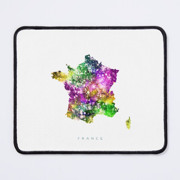 Item preview, France Map Watercolor Painting designed and sold by InkistPrints.
