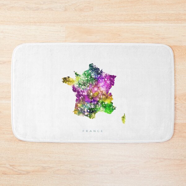 Item preview, France Map Watercolor Painting designed and sold by InkistPrints.