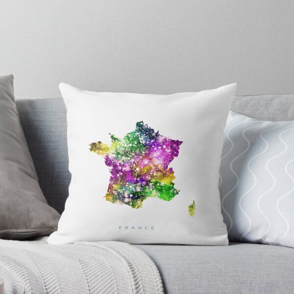 Item preview, France Map Watercolor Painting designed and sold by InkistPrints.
