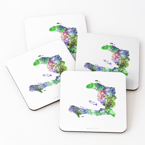 Item preview, Haiti Map Watercolor Painting designed and sold by InkistPrints.