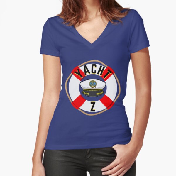 Yacht Z (Logo Only) Fitted V-Neck T-Shirt