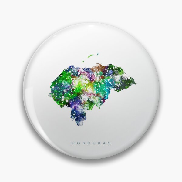 Artikelvorschau, Honduras Karte Aquarellmalerei entworfen und verkauft von InkistPrints.
