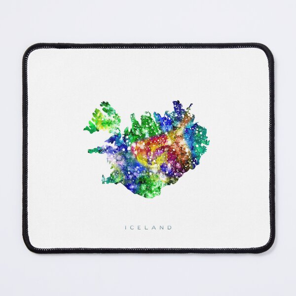 Item preview, Iceland Map Watercolor Painting designed and sold by InkistPrints.